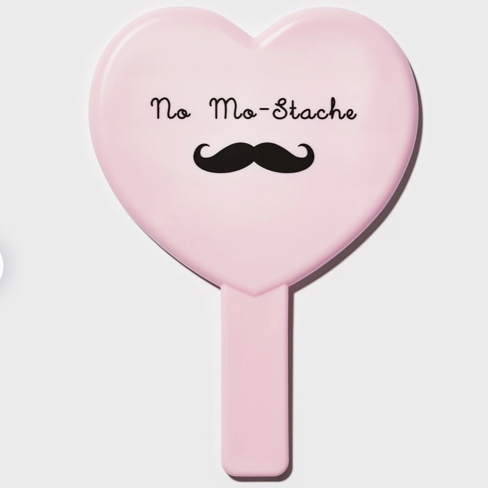 NWT Pink Heart Shaped Hand Held Mirror - Picture 2 of 6